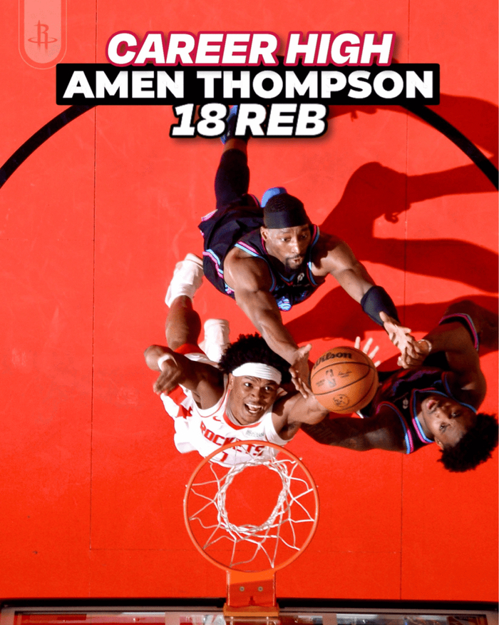 火箭双星谢泼德汤普森对阵公牛数据全面爆发